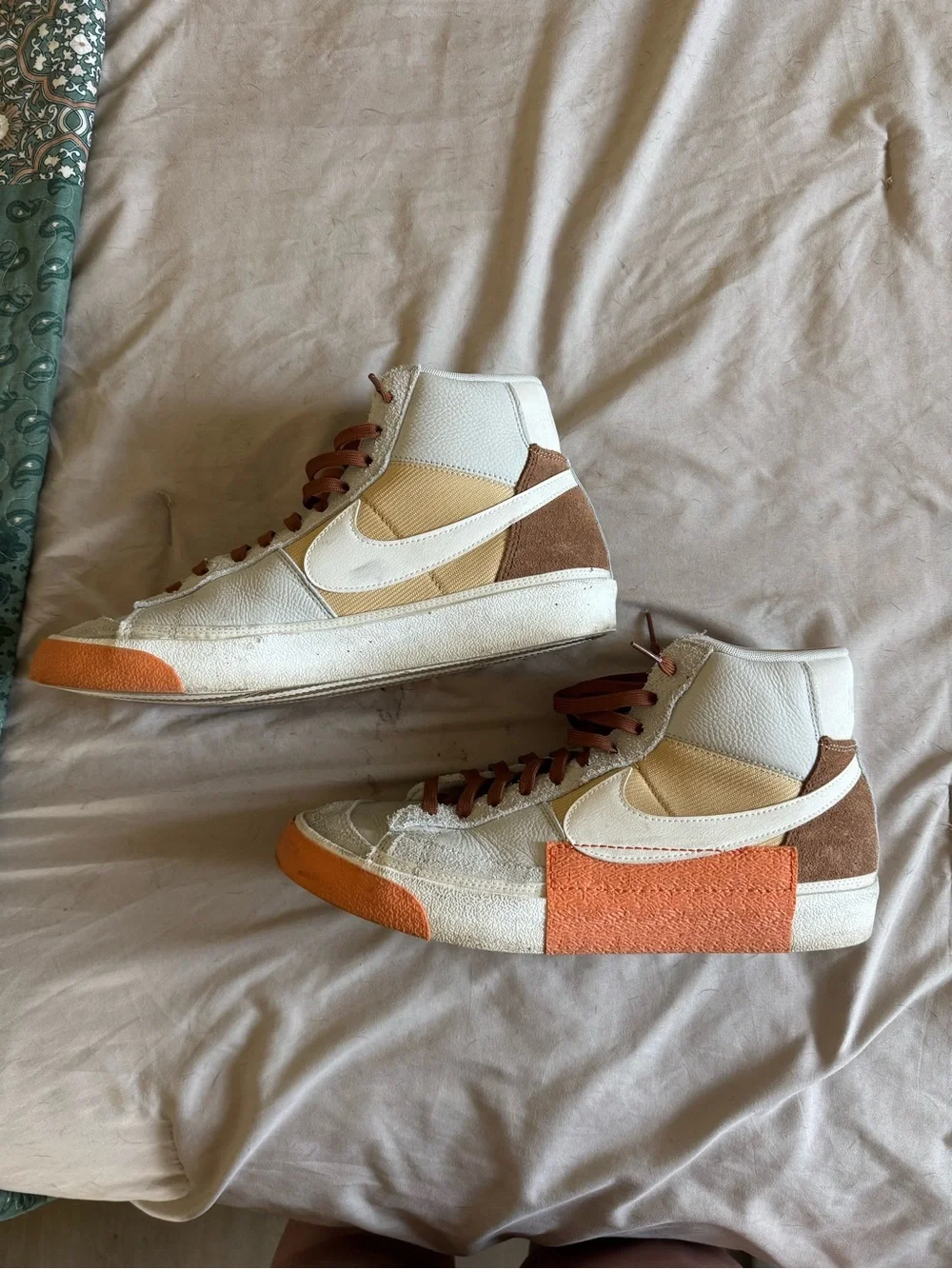 Nike High Top Sneakers with Orange Accents
